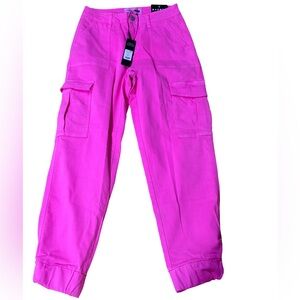 Fashion Nova Hot Pink Cargo Jogger Pants - Kids